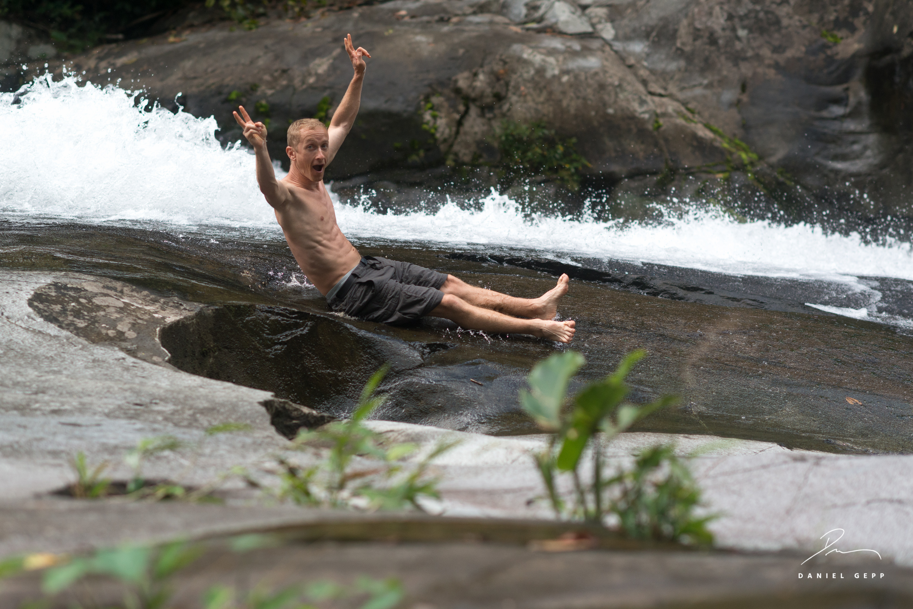 Fruitarian Adventure Retreat Thailand - Waterfall Sliders - Natural Slipperydip